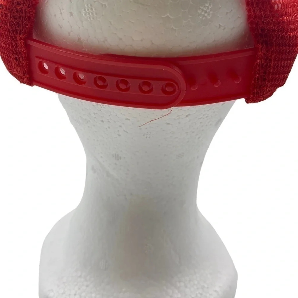 Budweiser Mens Truckers Hat Baseball Cap Mesh Red White Logo Snapback Mesh